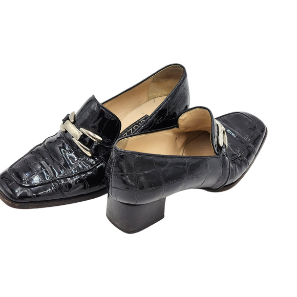 Peruzzi Shoes Women Size 6.5 37 Florence Italy Loafers Square Toe Sophistication - Picture 12 of 16